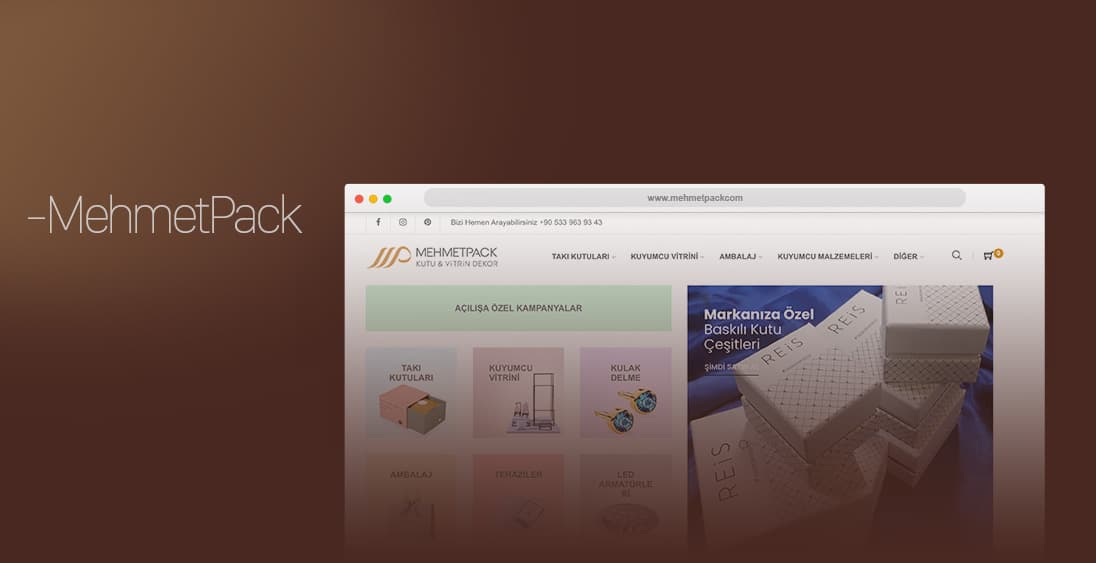 MehmetPack - Eticaret Satış Web Sitesi